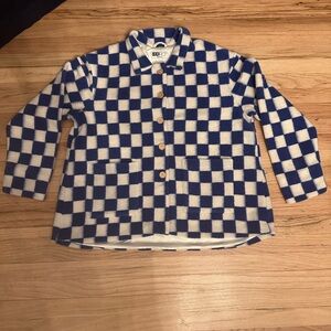 Beach Riot Blue and White Checkered Women’s Jacket